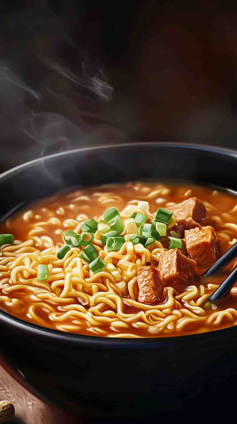 Ramen Noodles with Spicy Peanut Butter and Pork Ramen Noodles with Spicy Peanut Butter and Pork