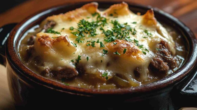 Rich and Savory Slow Cooker Beef and Onion Casserole