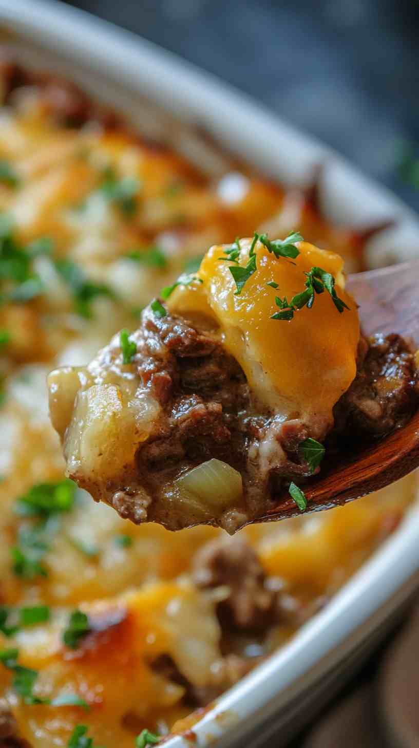 Rich and Savory Slow Cooker Beef and Onion Casserole