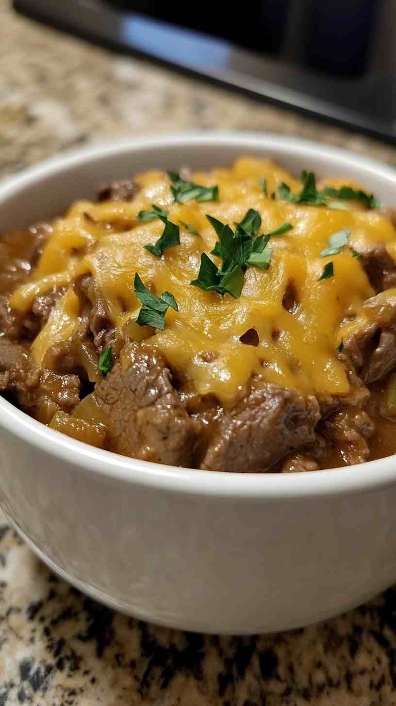 Rich and Savory Slow Cooker Beef and Onion Casserole