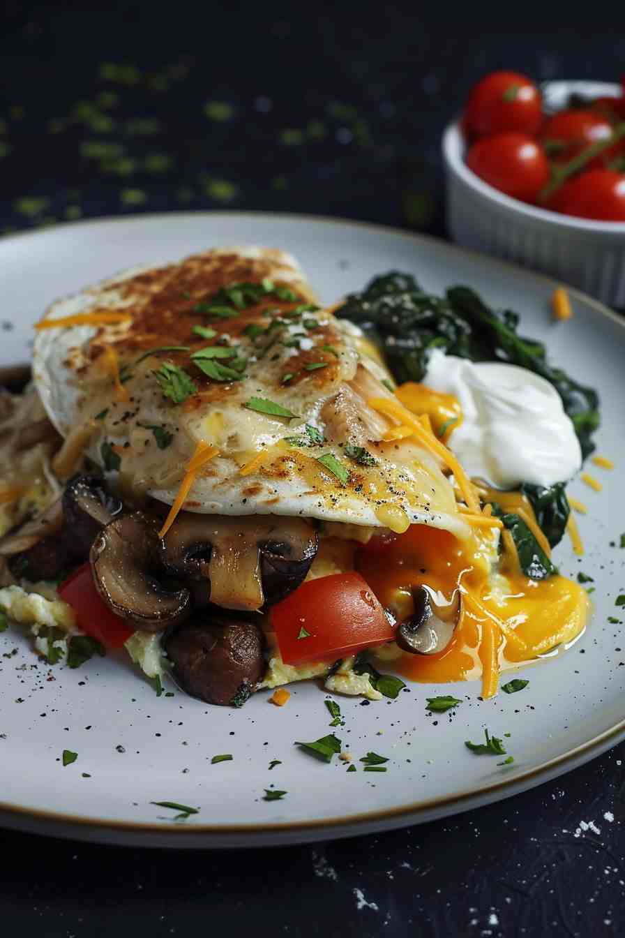 Savory Mushroom Breakfast Burrito Savory Mushroom Breakfast Burrito