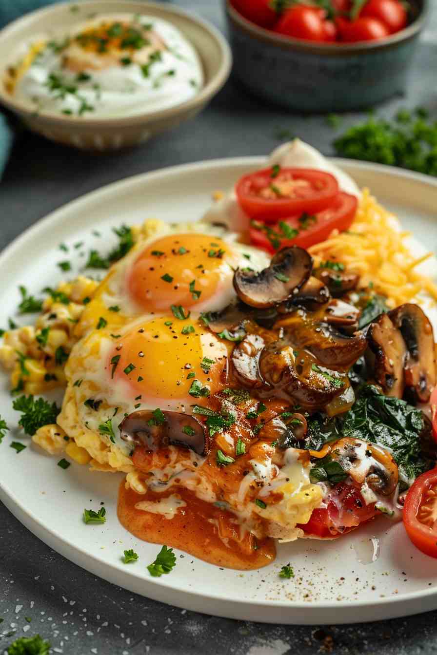 Savory Mushroom Breakfast Burrito Savory Mushroom Breakfast Burrito