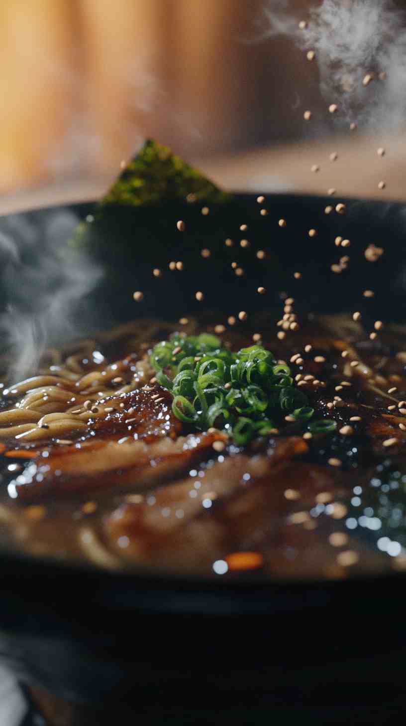 Shoyu Ramen Noodles with Crispy Pork Belly Shoyu Ramen Noodles with Crispy Pork Belly