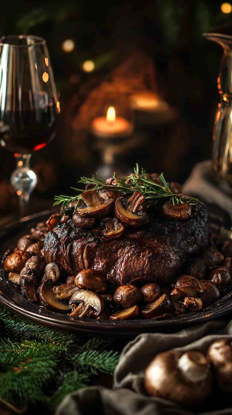 Slow Cooker Chuck Roast with Mushrooms and Red Wine