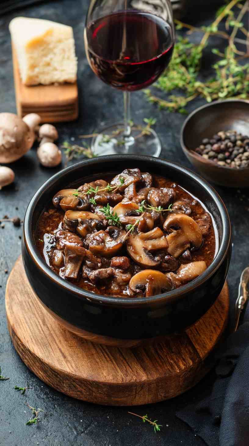 Slow Cooker Chuck Roast with Mushrooms and Red Wine