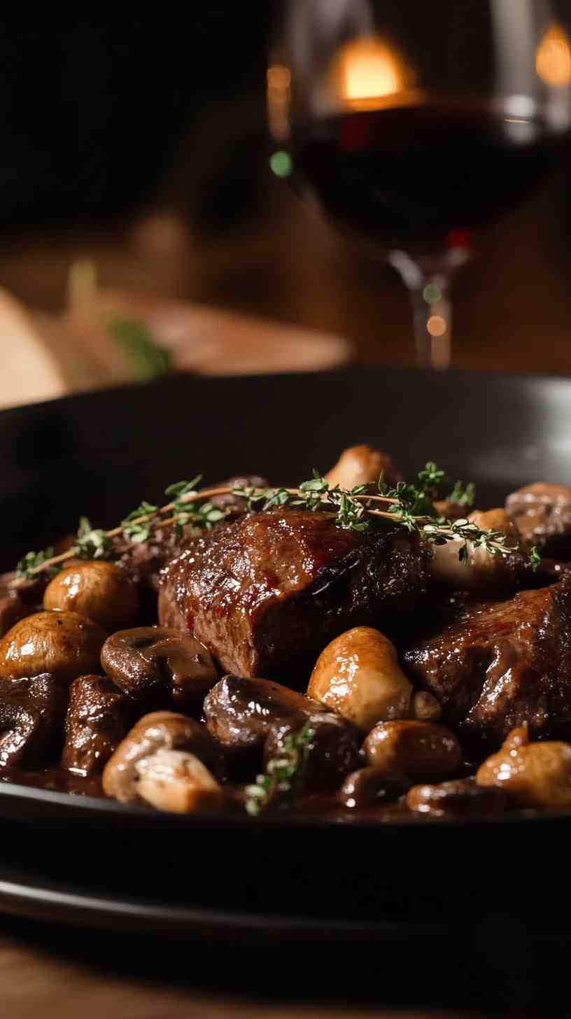 Slow Cooker Chuck Roast with Mushrooms and Red Wine