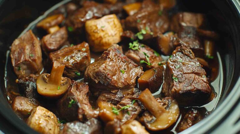 Slow Cooker Chuck Roast with Mushrooms and Red Wine