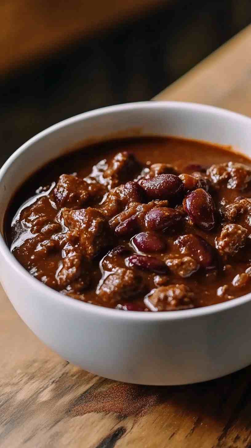 Smoky Slow Cooker Beef and Bean Chili Smoky Slow Cooker Beef and Bean Chili