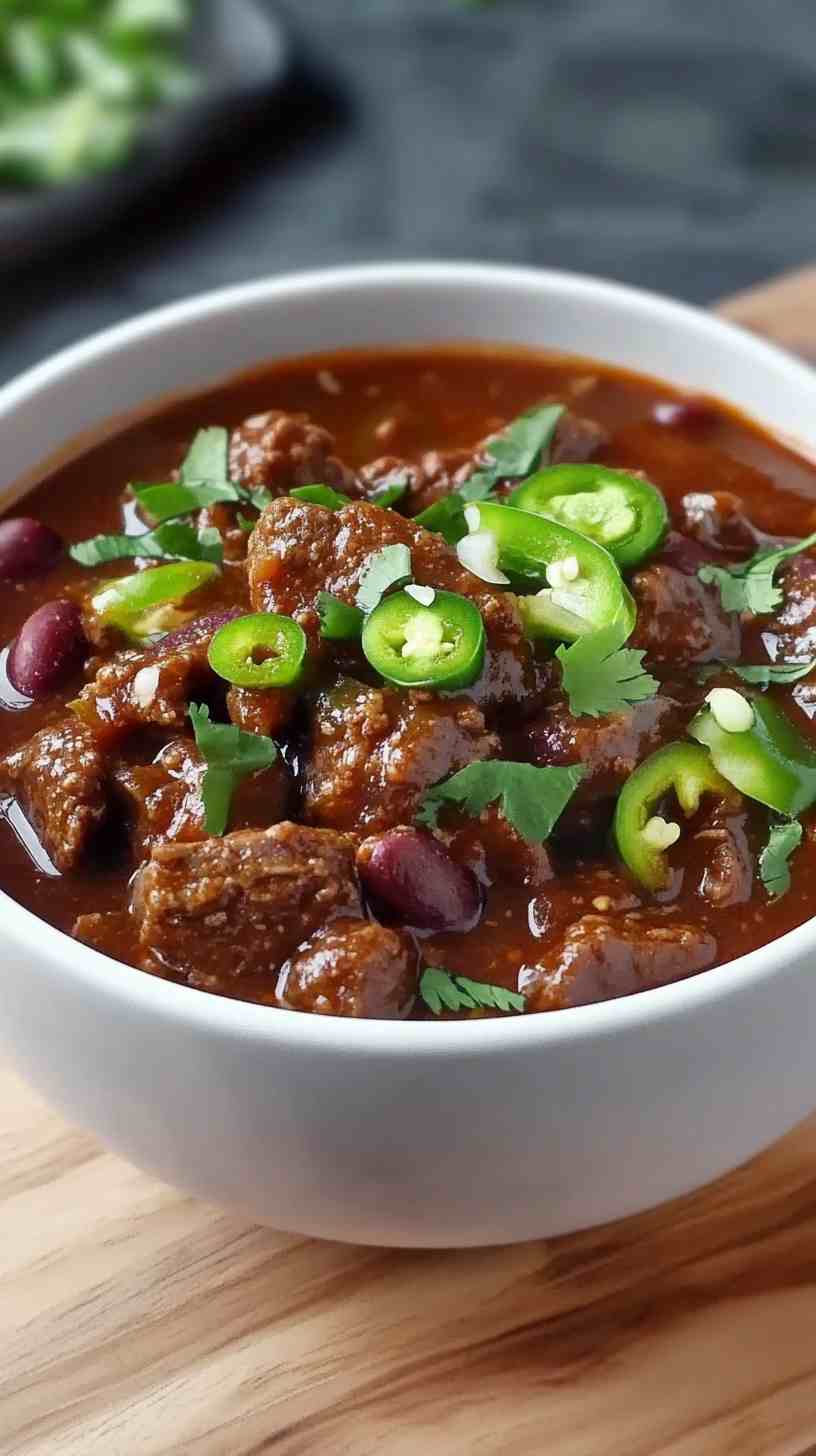 Smoky Slow Cooker Beef and Bean Chili Smoky Slow Cooker Beef and Bean Chili