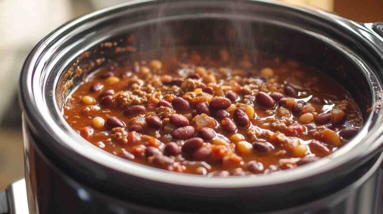 Smoky Slow Cooker Beef and Bean Chili