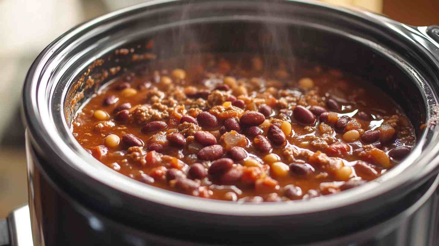 Smoky Slow Cooker Beef and Bean Chili