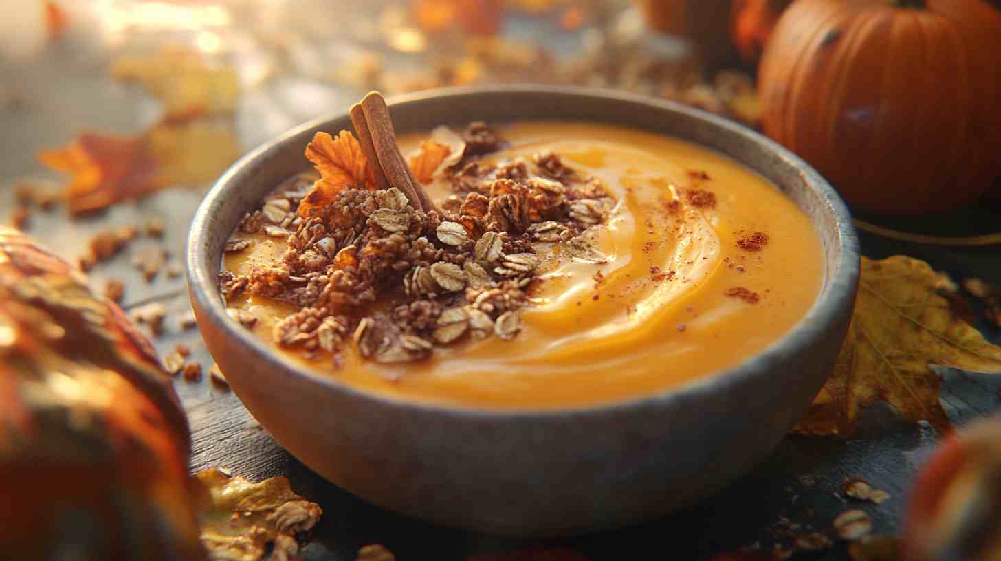 Spiced Pumpkin Pie Smoothie Bowl Spiced Pumpkin Pie Smoothie Bowl