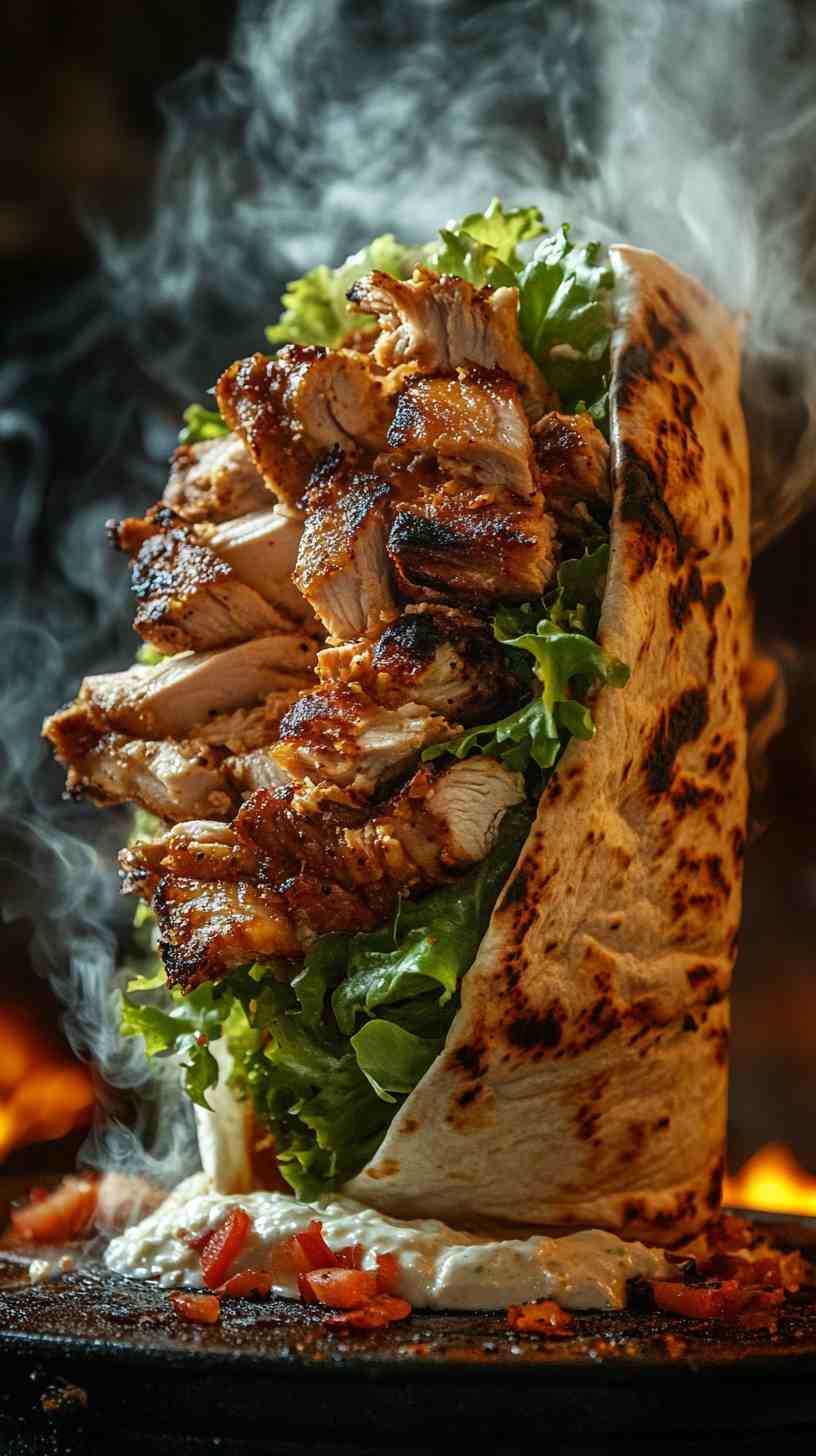 Spicy Chicken Shawarma Wrap Spicy Chicken Shawarma Wrap
