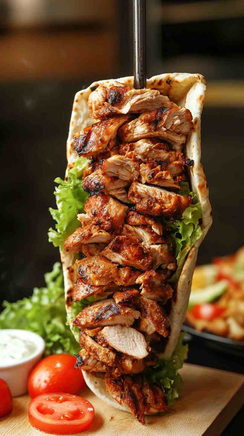 Spicy Chicken Shawarma Wrap Spicy Chicken Shawarma Wrap