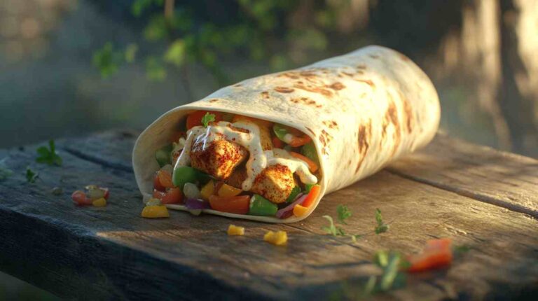Spicy Chicken Shawarma Wrap