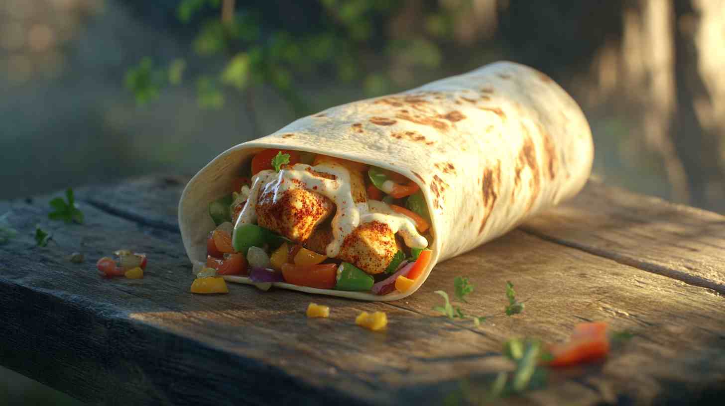 Spicy Chicken Shawarma Wrap