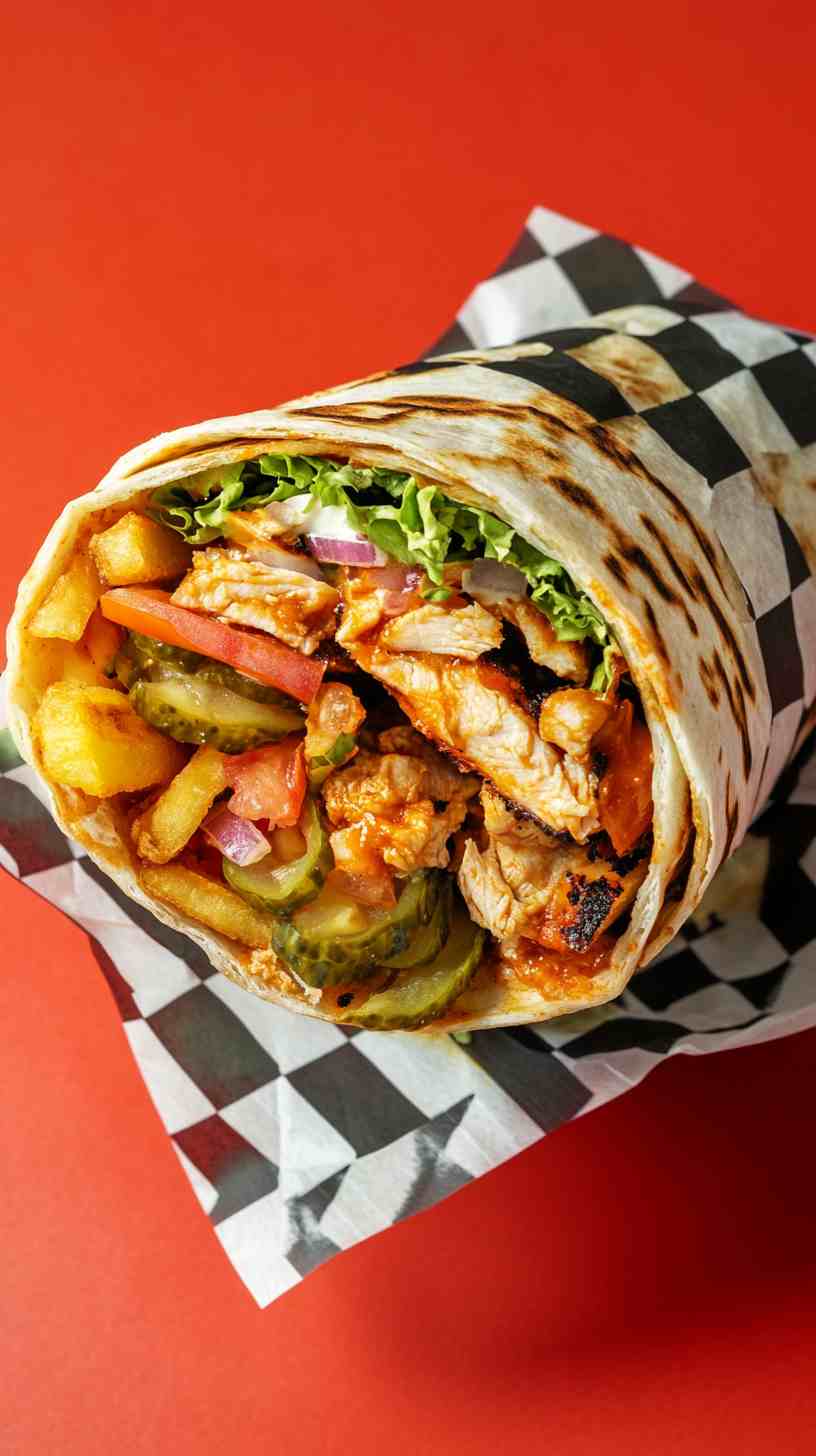 Spicy Chicken Shawarma Wrap Spicy Chicken Shawarma Wrap
