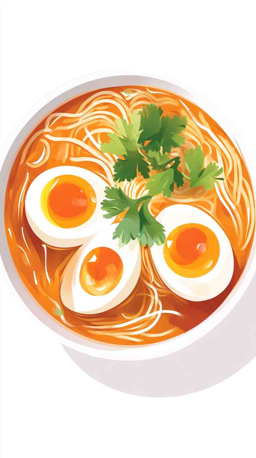 Spicy Miso Ramen Noodles with Soft-Boiled Eggs Spicy Miso Ramen Noodles with Soft-Boiled Eggs
