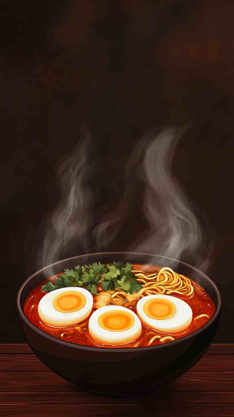 Spicy Miso Ramen Noodles with Soft-Boiled Eggs Spicy Miso Ramen Noodles with Soft-Boiled Eggs