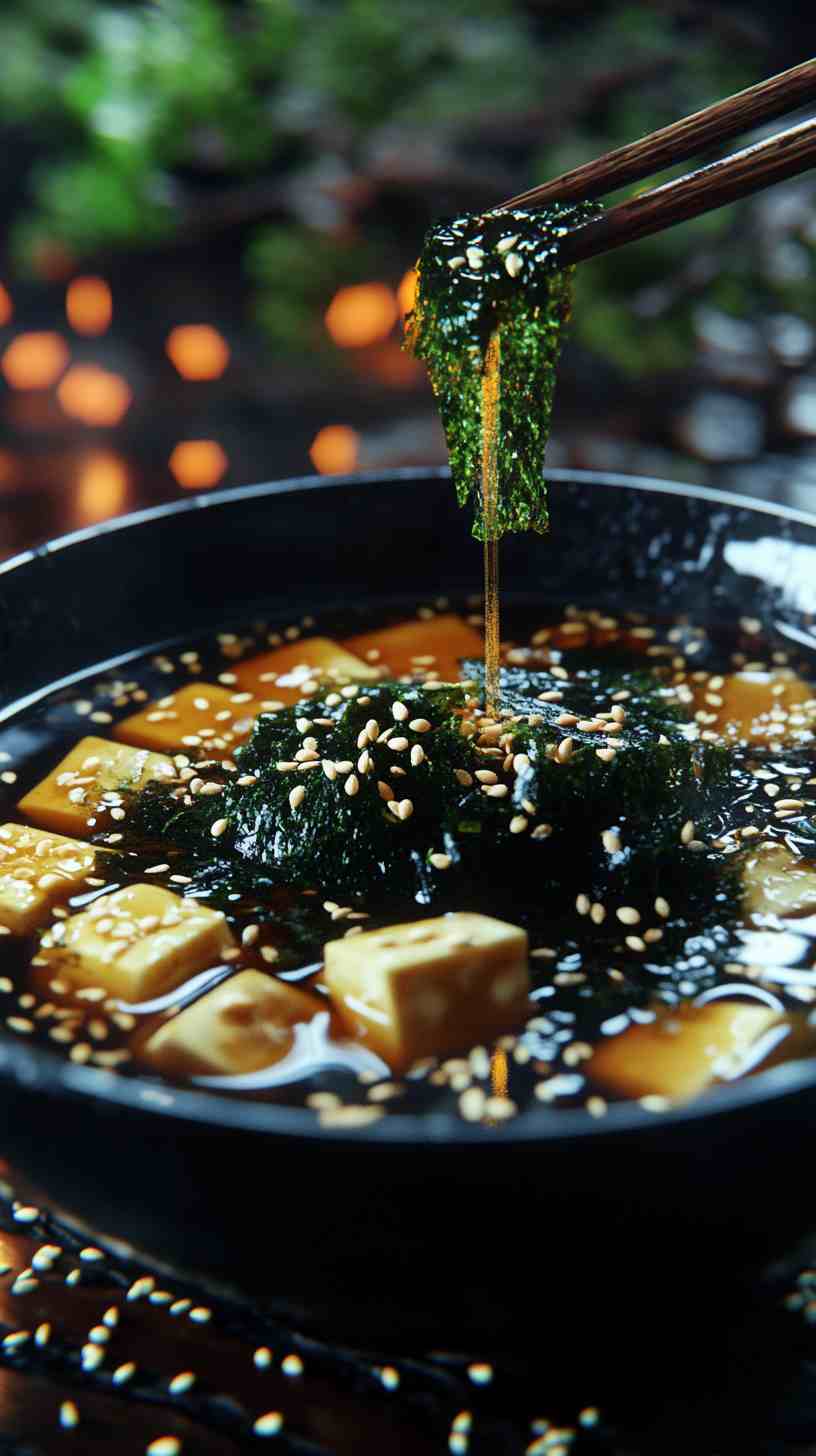 Spicy Shio Ramen Noodles with Seaweed and Tofu Spicy Shio Ramen Noodles with Seaweed and Tofu