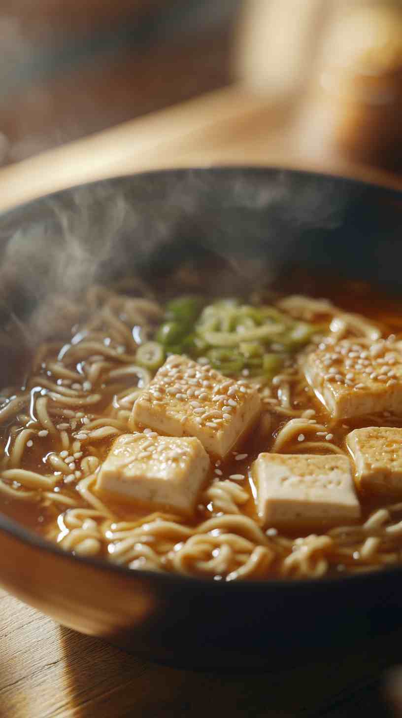 Spicy Shio Ramen Noodles with Seaweed and Tofu Spicy Shio Ramen Noodles with Seaweed and Tofu