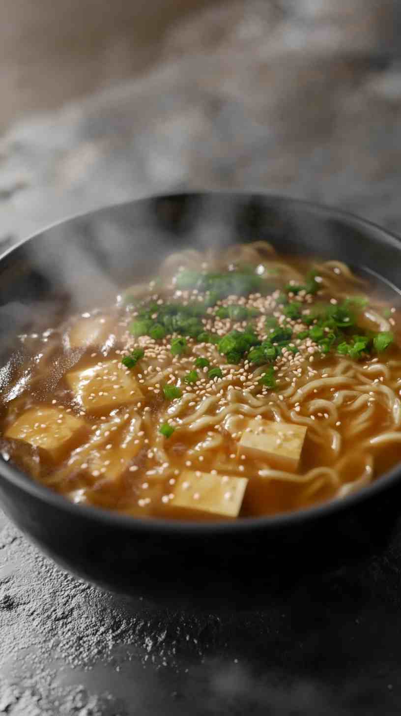 Spicy Shio Ramen Noodles with Seaweed and Tofu Spicy Shio Ramen Noodles with Seaweed and Tofu
