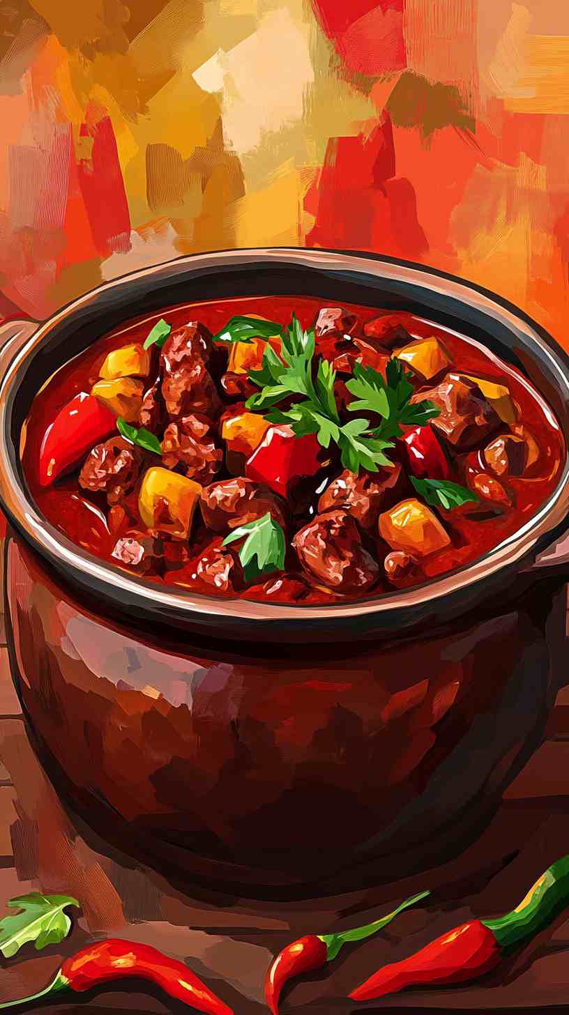 Spicy Slow Cooker Beef Chili Spicy Slow Cooker Beef Chili