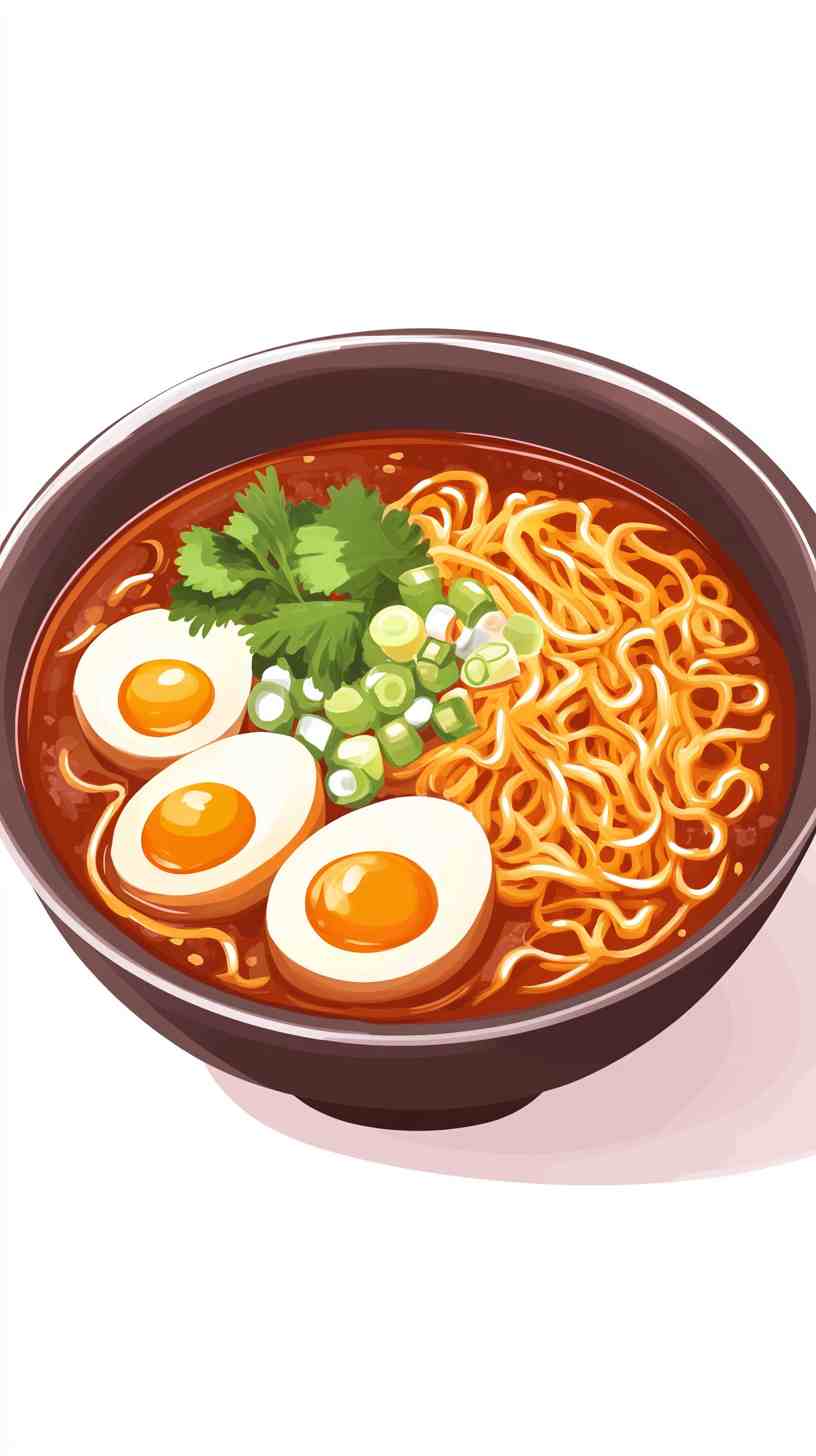 Sriracha Sesame Ramen Noodles with Boiled Eggs Sriracha Sesame Ramen Noodles with Boiled Eggs