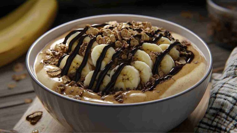 Peanut Butter Banana Protein Smoothie Bowl