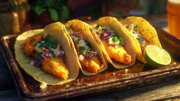 Crispy Fish Tacos with Lime Slaw Street Food