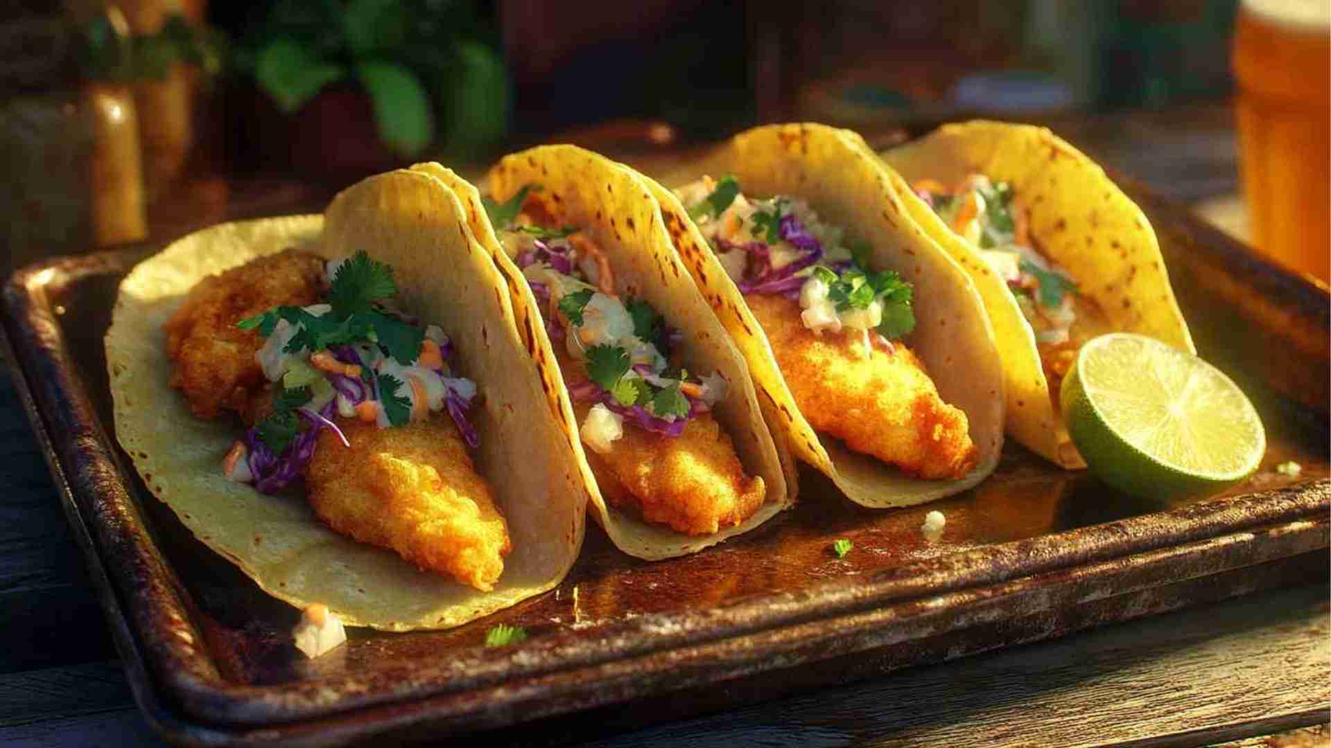 Crispy Fish Tacos with Lime Slaw Street Food
