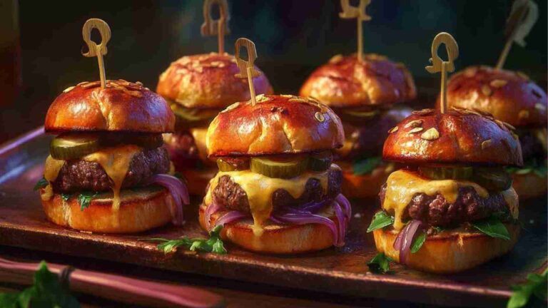 Classic Beef Sliders with Pickles Street Food
