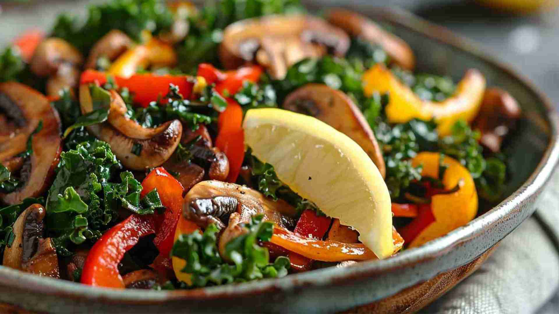 Mushroom and Kale Breakfast Stir-Fry