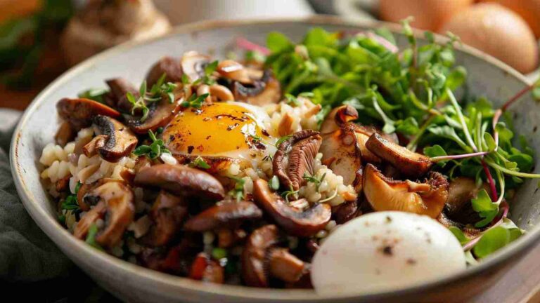 Wild Mushroom Risotto for Breakfast