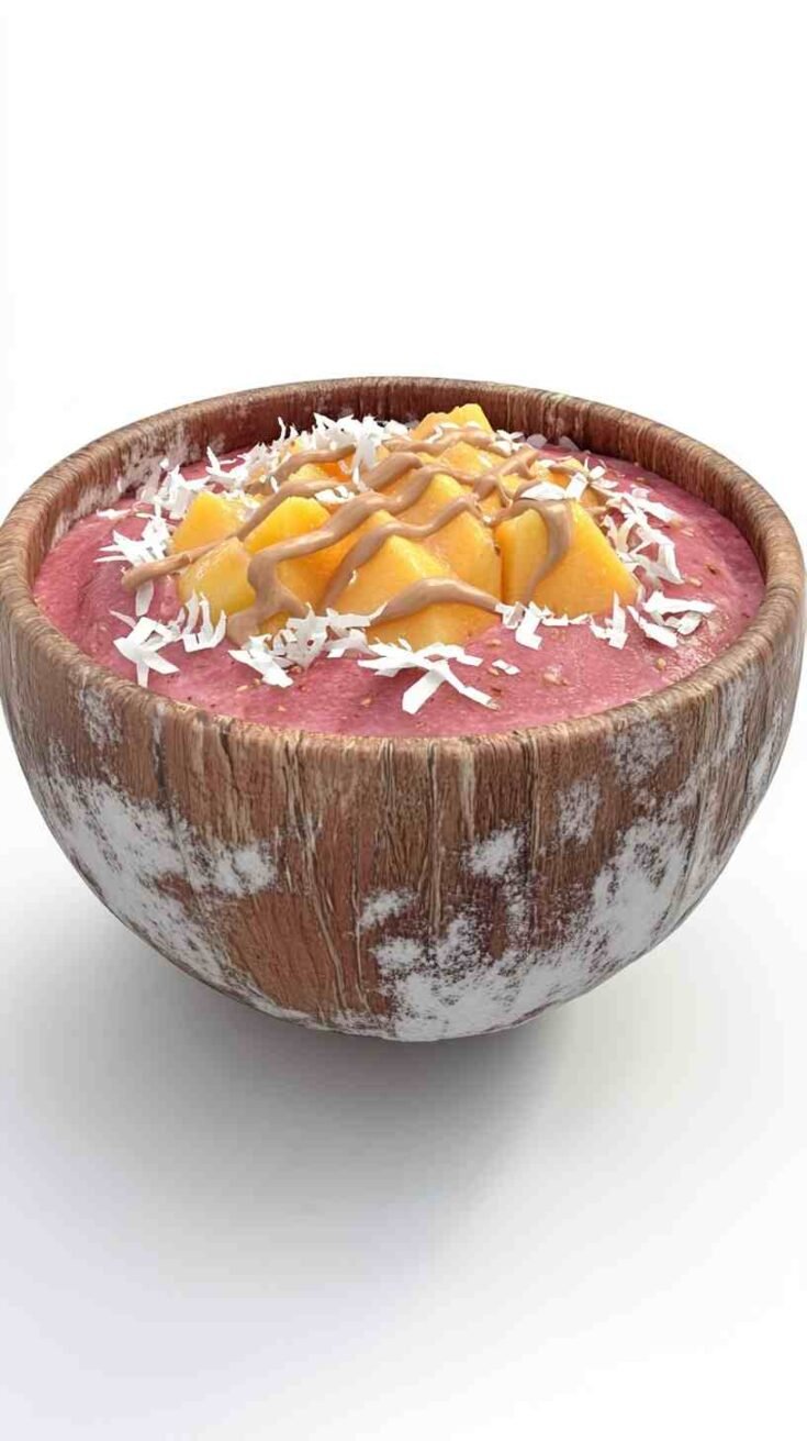 Strawberry Mango Protein Boost Smoothie Bowl
