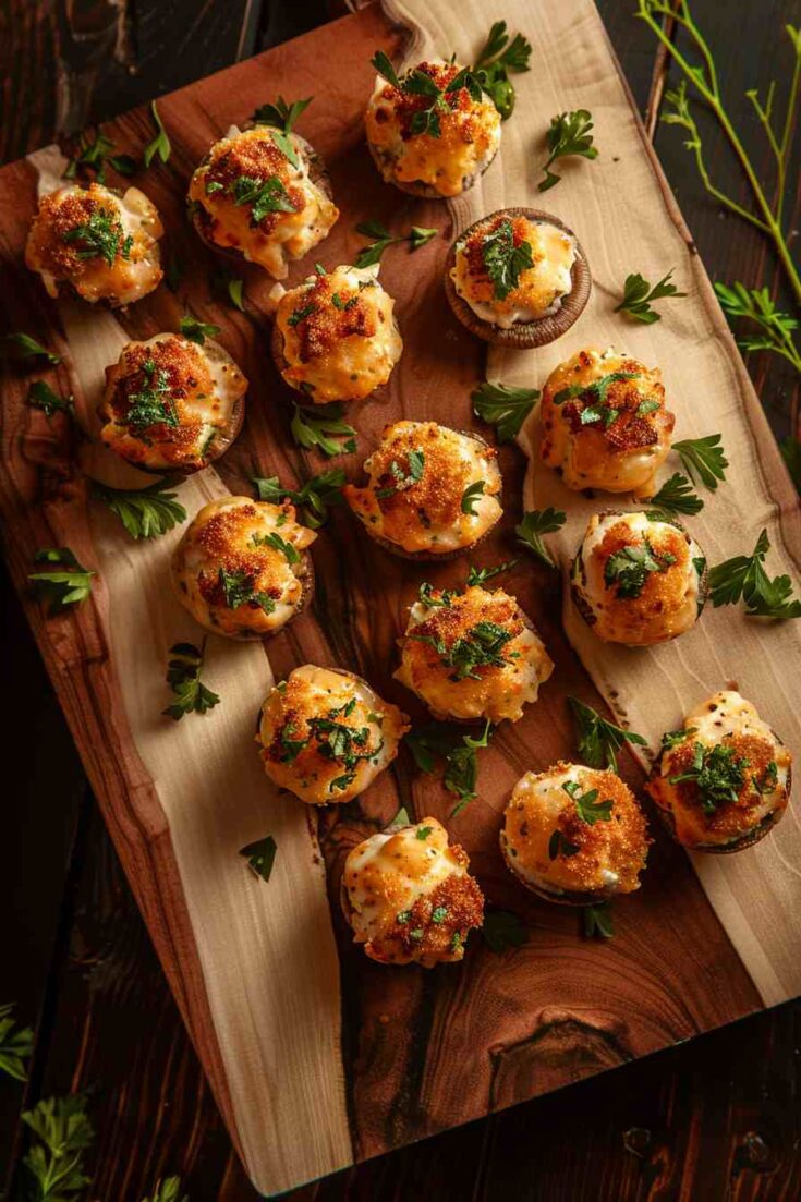 Stuffed Big Mushroom Appetizer Bites
