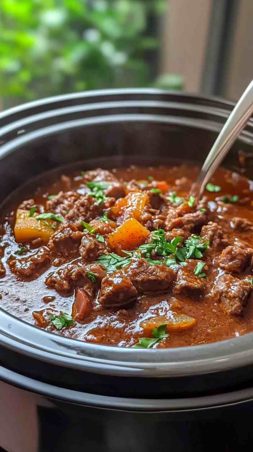Tender Beef Casserole with a Savory Slow Cooker Twist
