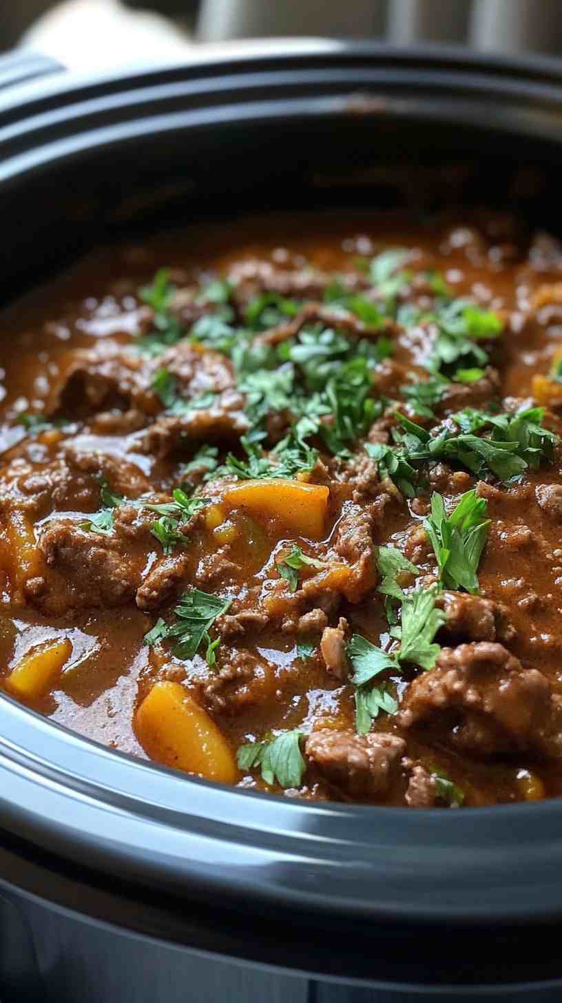 Tender Beef Casserole with a Savory Slow Cooker Twist