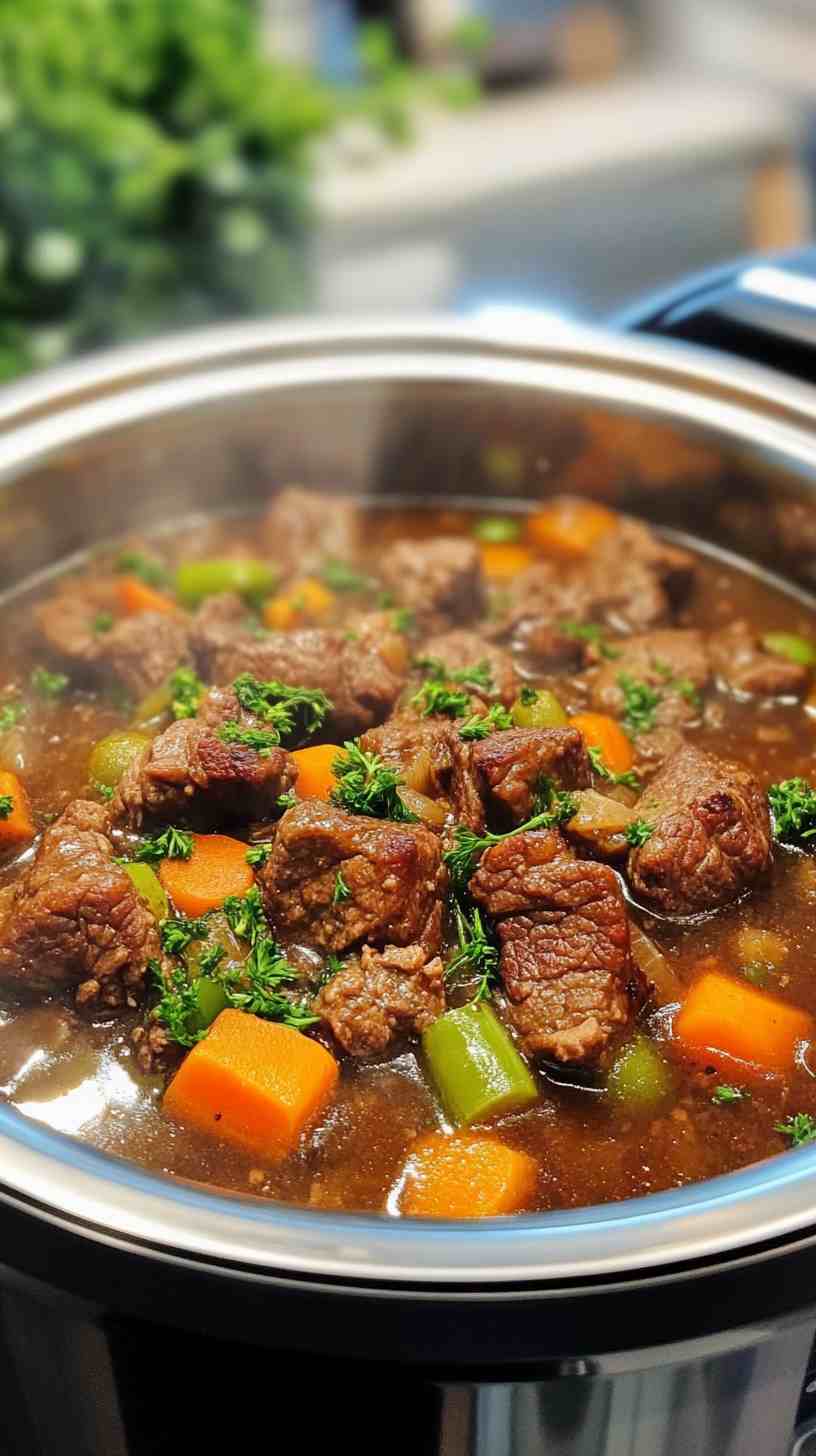 Tender Beef Casserole with a Savory Slow Cooker Twist