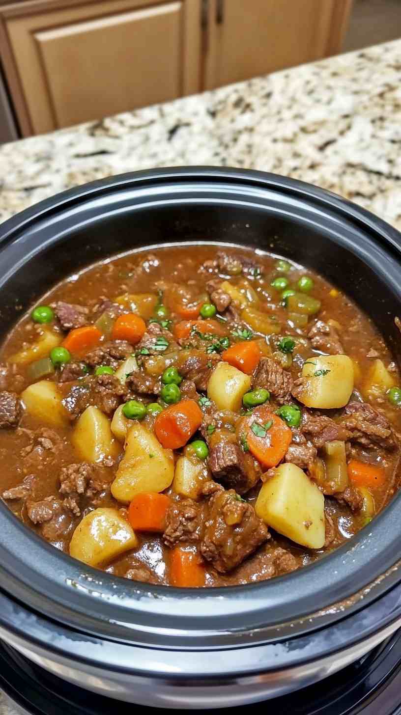 Tender Beef Casserole with a Savory Slow Cooker Twist