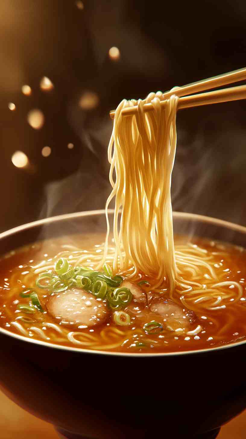 Tonkotsu Ramen Noodles with Chashu and Bamboo Shoots Tonkotsu Ramen Noodles with Chashu and Bamboo Shoots