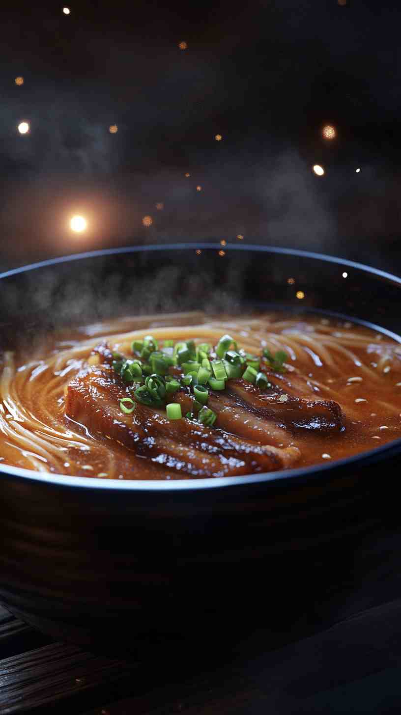 Tonkotsu Ramen Noodles with Chashu and Bamboo Shoots Tonkotsu Ramen Noodles with Chashu and Bamboo Shoots