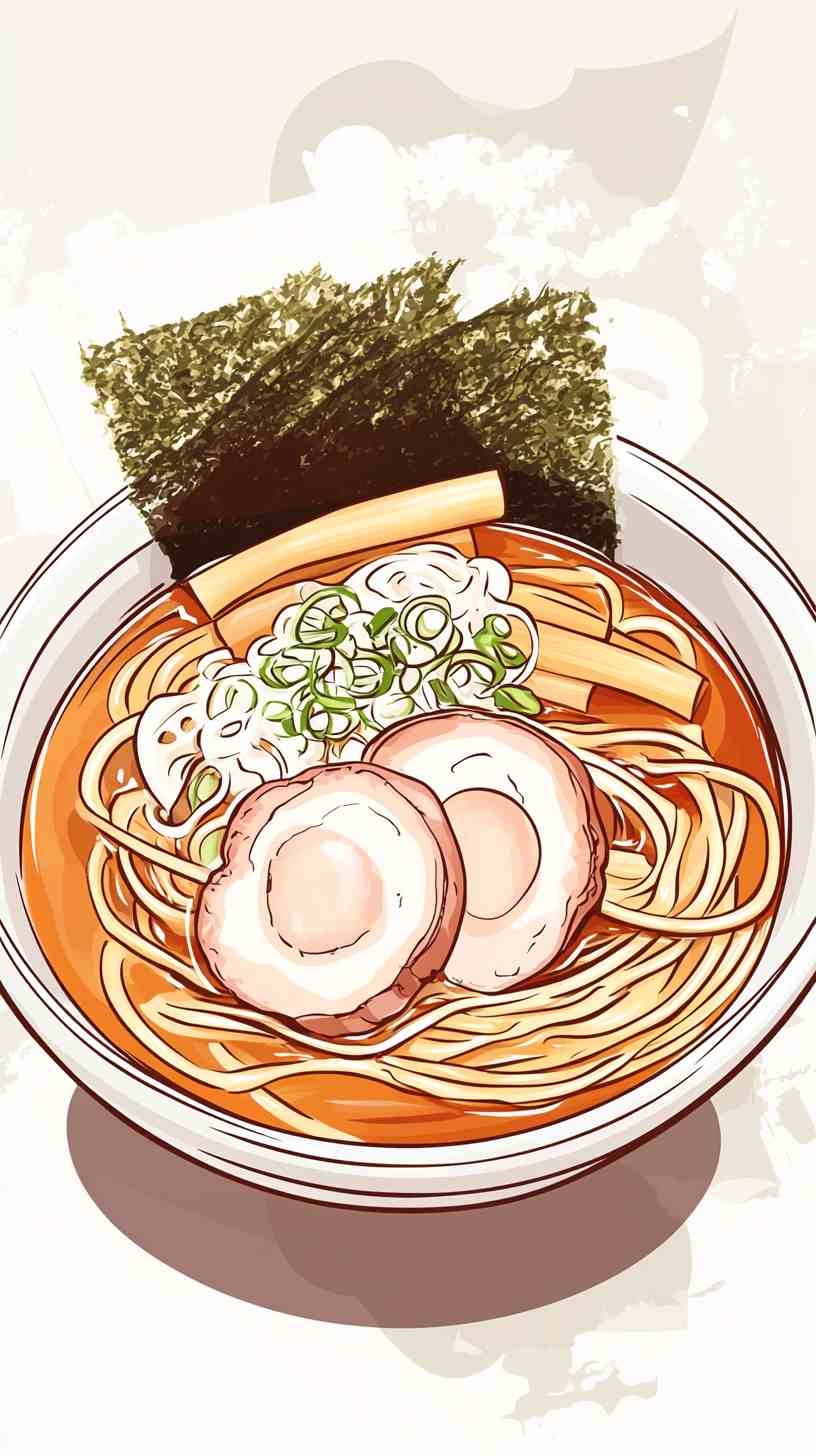 Tonkotsu Ramen Noodles with Chashu and Bamboo Shoots Tonkotsu Ramen Noodles with Chashu and Bamboo Shoots