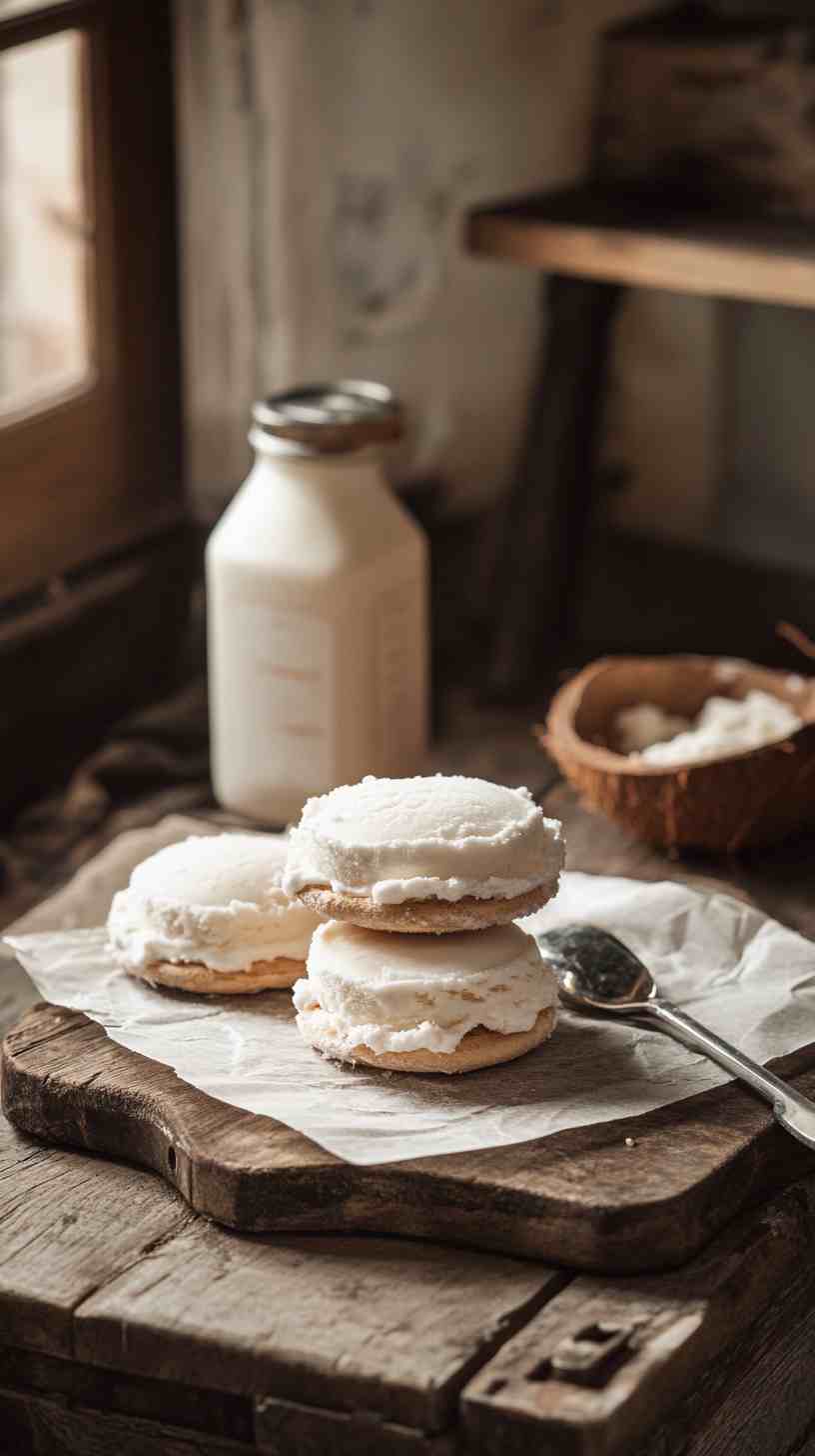 Tropical Mango and Coconut Ice Cream Sandwiches Tropical Mango and Coconut Ice Cream Sandwiches