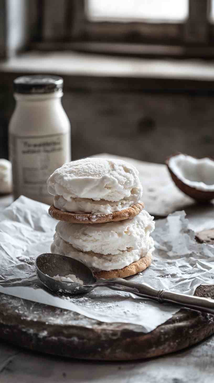 Tropical Mango and Coconut Ice Cream Sandwiches Tropical Mango and Coconut Ice Cream Sandwiches