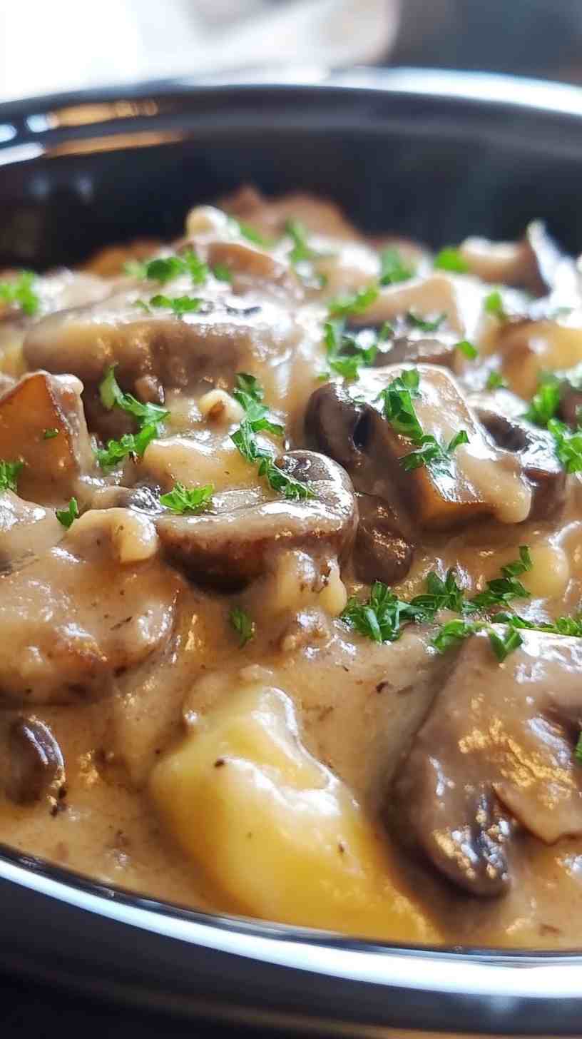 Ultimate Slow Cooker Beef and Mushroom Casserole