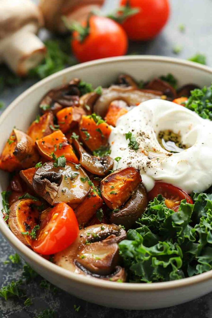 Vegan Mushroom Breakfast Bowl