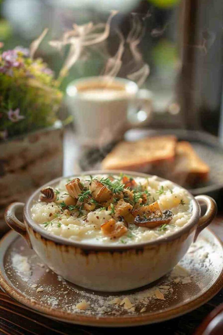 Wild Mushroom Risotto for Breakfast
