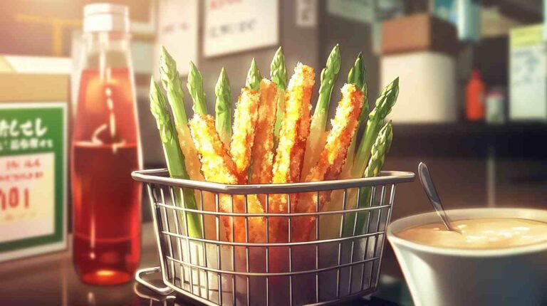 Air Fryer Asparagus Fries with Dipping Sauce