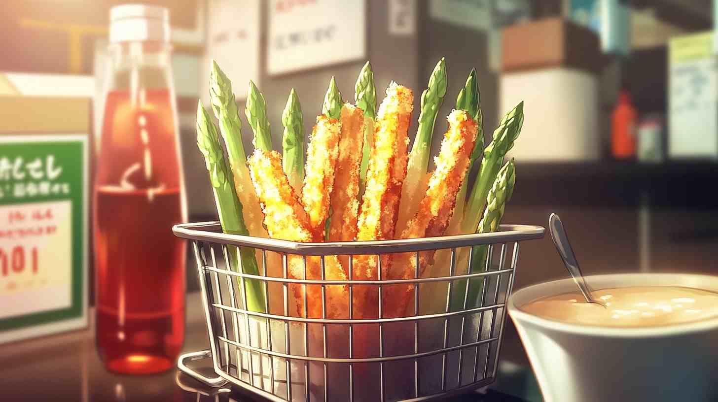 Air Fryer Asparagus Fries with Dipping Sauce